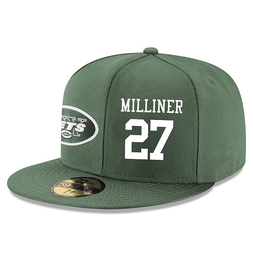 NFL New York Jets #27 Dee Milliner Stitched Snapback Adjustable Player Hat - Green/White